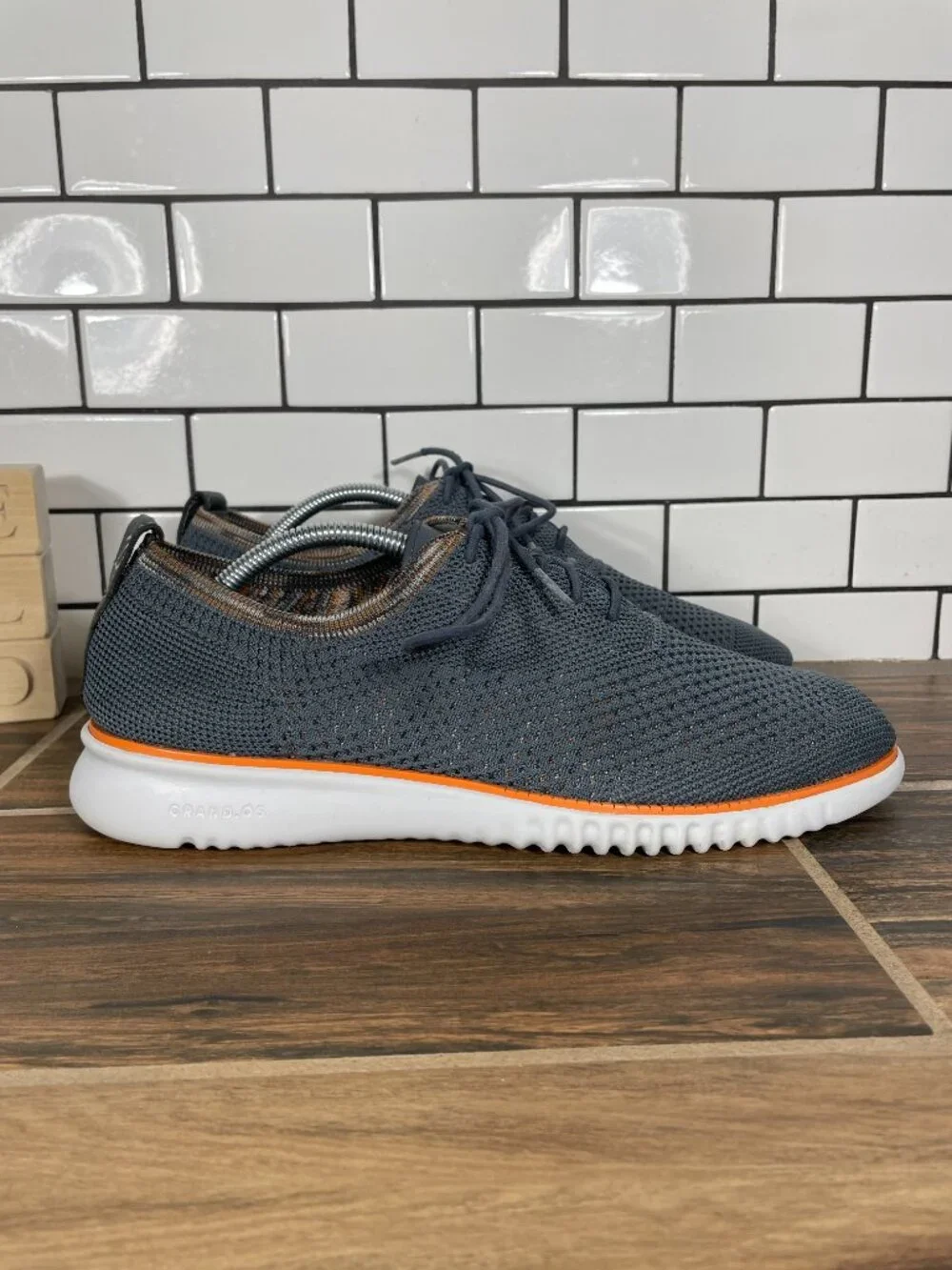 Cole Haan 2.Zerogrand Shoes Mens Size 10 Turbulence Gray Stitchlite Knit Oxford